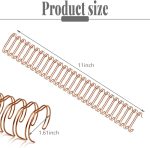 Vmiapxo 24 Pcs 1" Diameter 23 Holes Metal Double Loop Binding Wires, Large Binding Combs Spines Book Cinch Binding Machine Wire for School Office Notebook Maker (Rose Gold) - Image 2